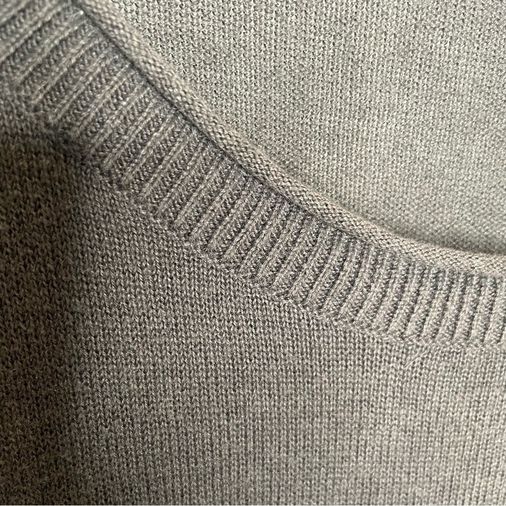 Garnet Hill Essential Scoop-Neck Sweater Dress Linen Organic Cotton Dark Gray L - Picture 7 of 13